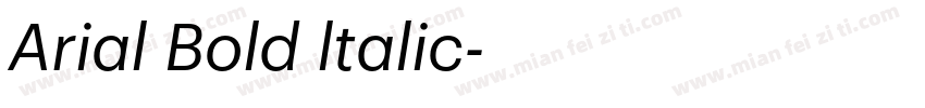 Arial Bold ltalic字体转换